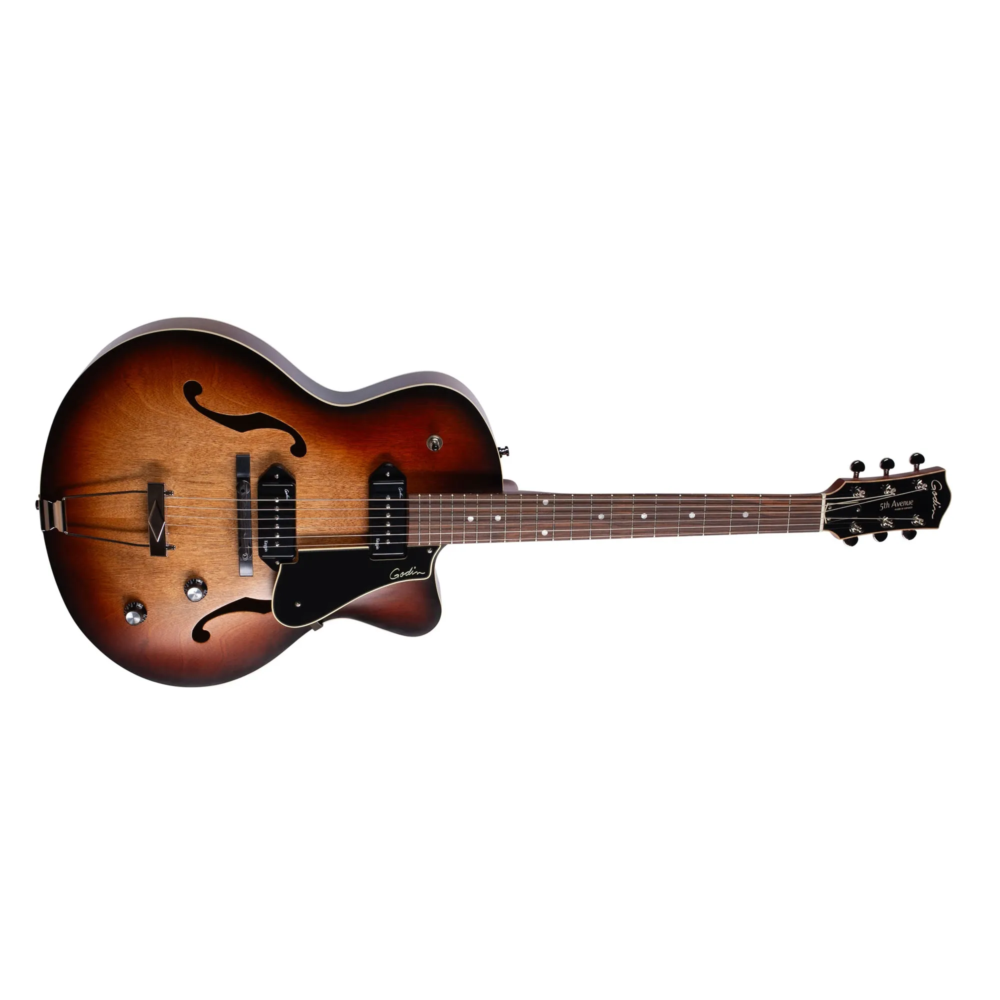 Godin 5th Avenue CW Kingpin II P-90 vintage burst  